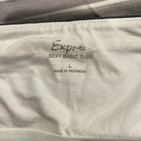 Striped tube top with sparkle Express size L - Picture 3 of 4